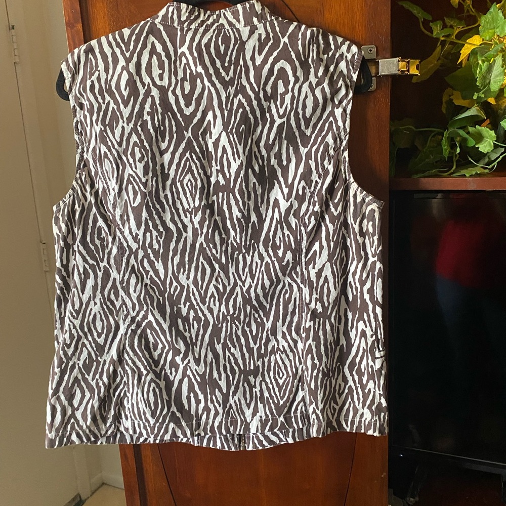 Chico's Zebra Print Top/Vest - Picture 2 of 3